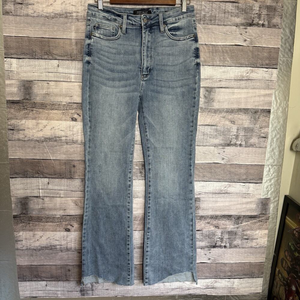 Judy Blue Women's Light Wash Raw Hem Slim Boot Jeans Size 9/29